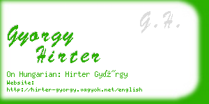 gyorgy hirter business card